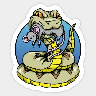 Snake and Mouse Sticker